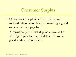 Consumer Surplus