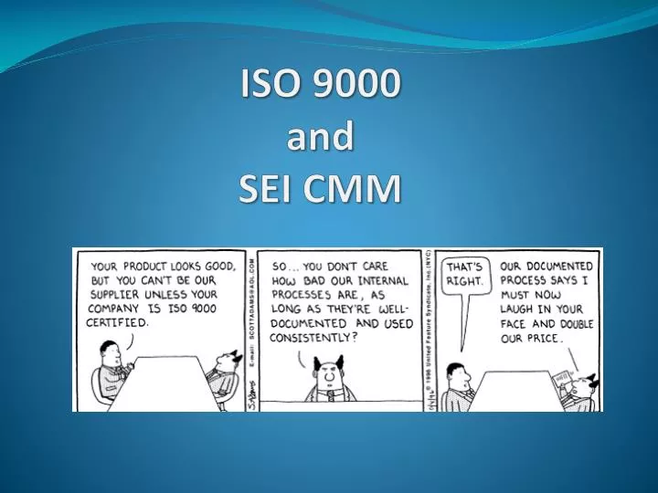iso 9000 and sei cmm