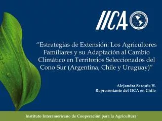 Instituto Interamericano de Cooperación para la Agricultura