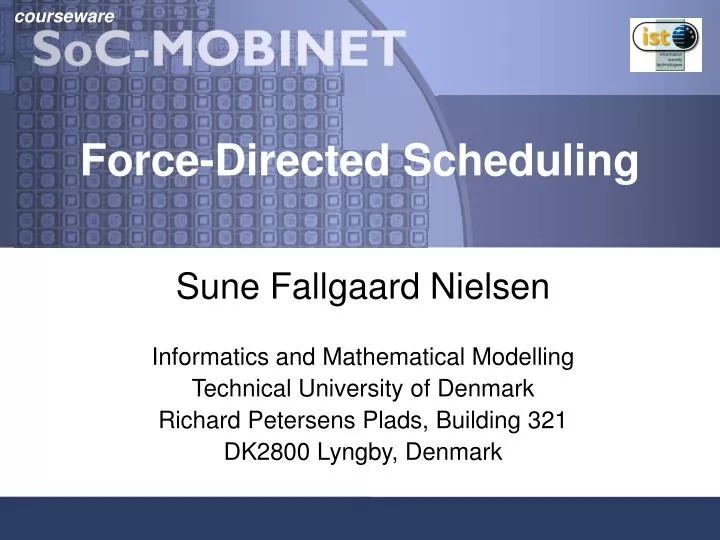 force directed scheduling