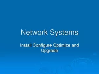 Network Systems