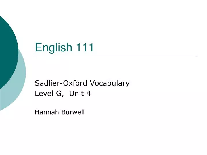 english 111