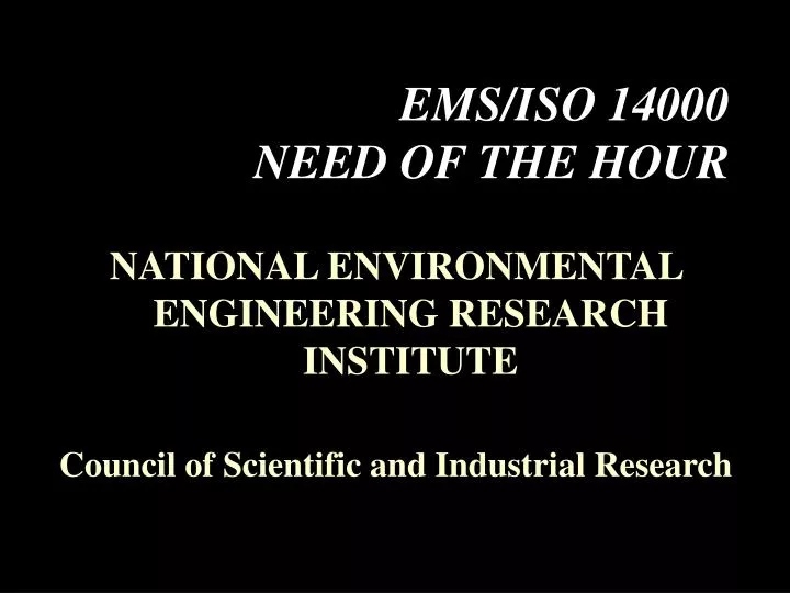 ems iso 14000 need of the hour