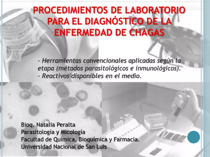 procedimientos de laboratorio para el diagn stico de la enfermedad de chagas