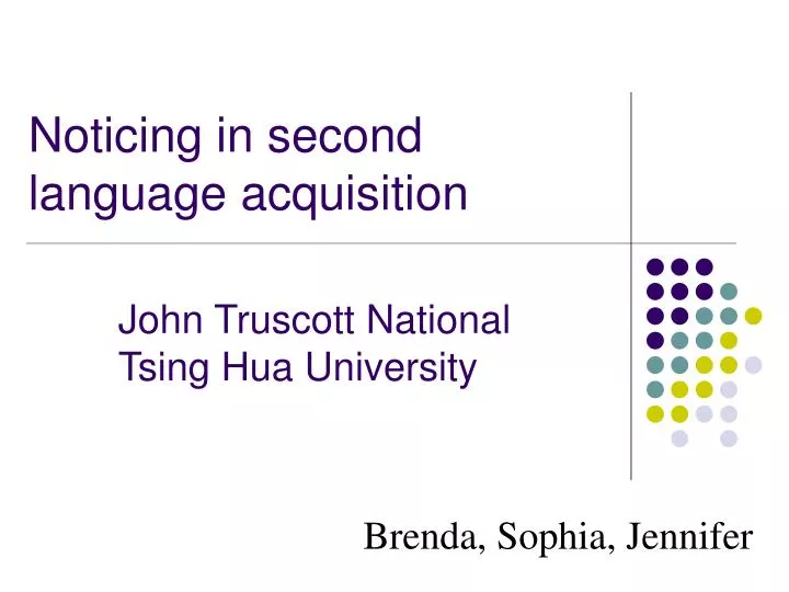 noticing in second language acquisition