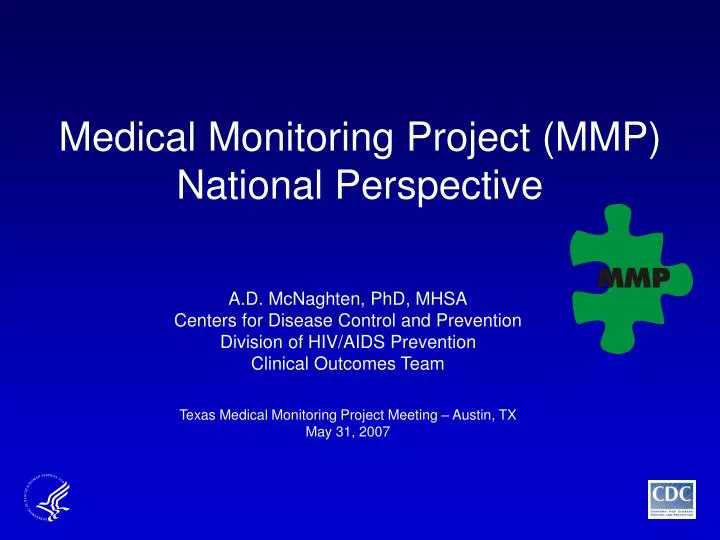 PPT - Medical Monitoring Project (MMP) National Perspective PowerPoint ...