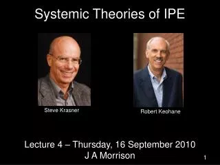Systemic Theories of IPE