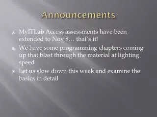 announcements