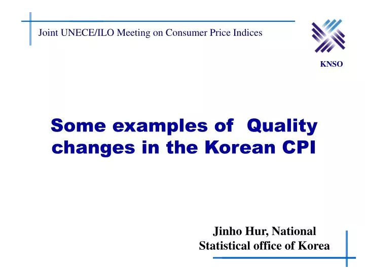 some examples of quality changes in the korean cpi