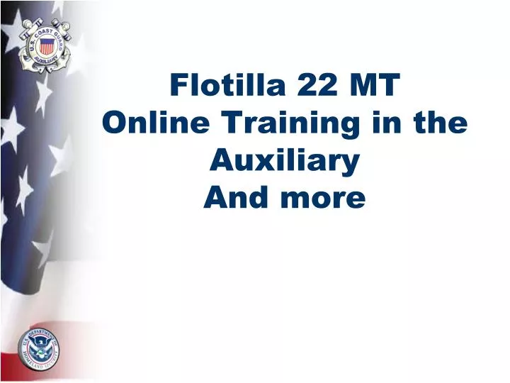 flotilla 22 mt online training in the auxiliary and more