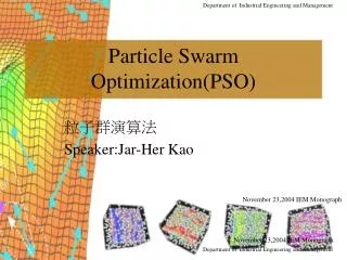 particle swarm optimization pso