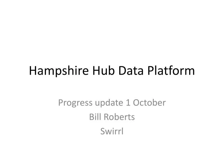 hampshire hub data platform