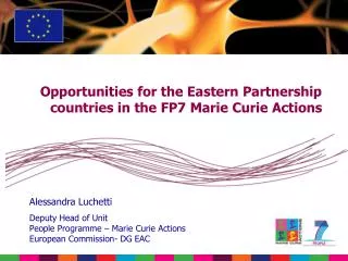 Opportunities for the Eastern Partnership countries in the FP7 Marie Curie Actions