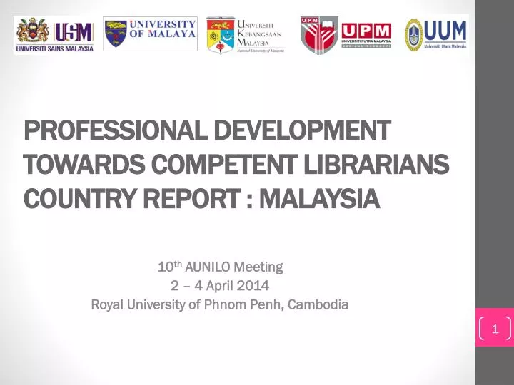 professional development towards competent librarians country report malaysia