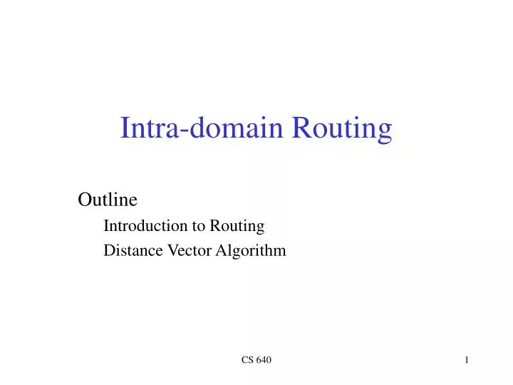intra domain routing