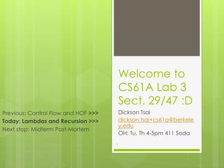 welcome to cs61a lab 3 sect 29 47 d