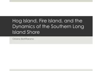 Hog Island, Fire Island, and the Dynamics of the Southern Long Island Shore