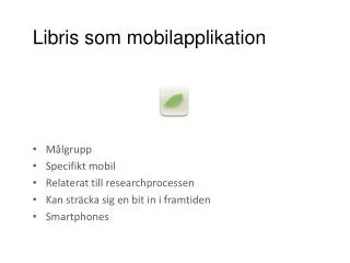 libris som mobilapplikation
