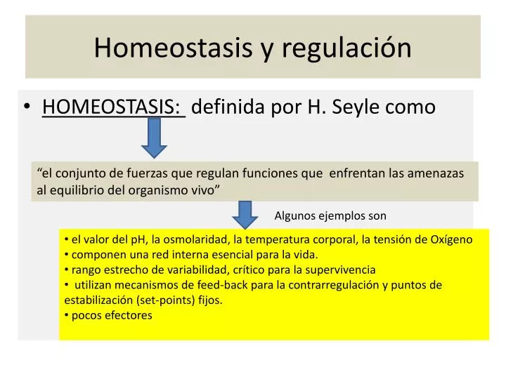 homeostasis y regulaci n