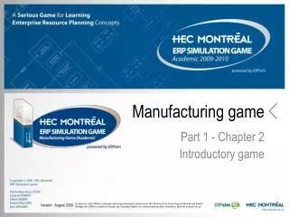 Manufacturing game
