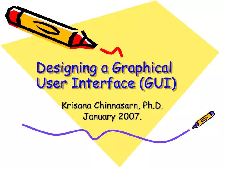 designing a graphical user interface gui