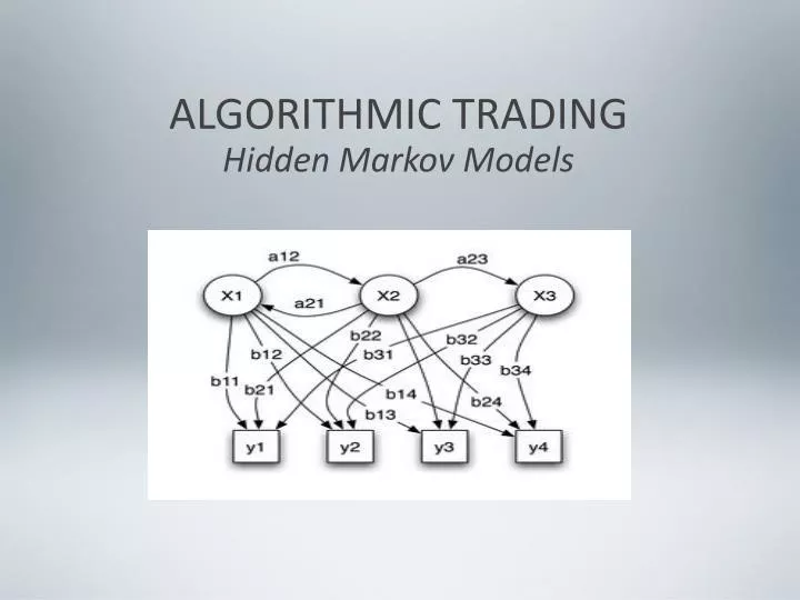 algorithmic trading hidden markov models