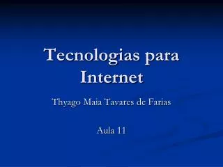tecnologias para internet