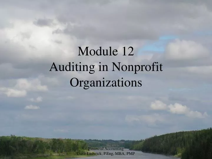 module 12 auditing in nonprofit organizations