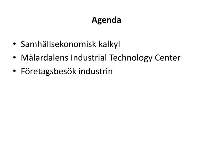 agenda