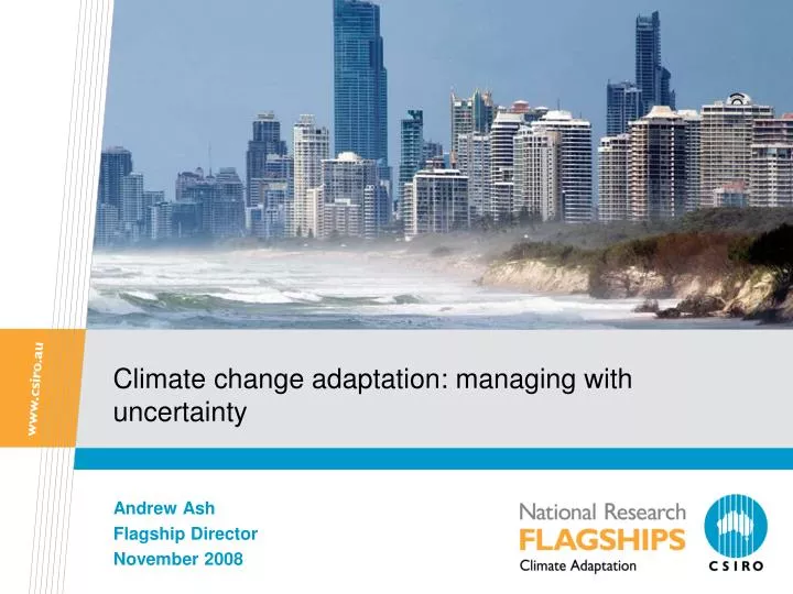 climate change adaptation managing with uncertainty