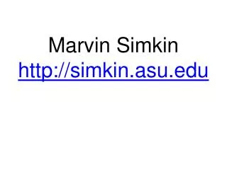Marvin Simkin simkin.asu