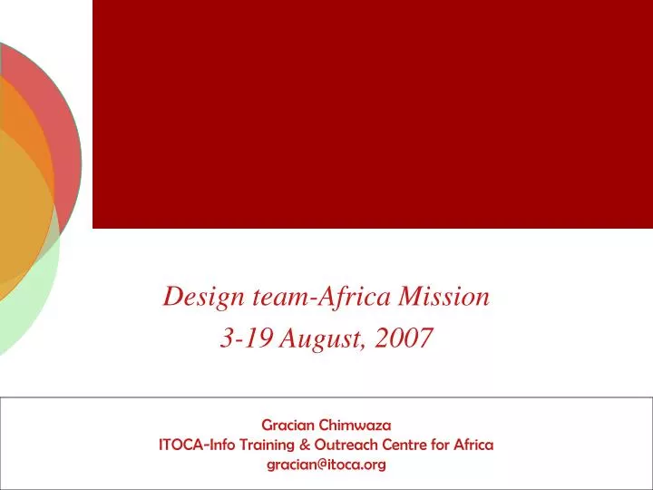 design team africa mission 3 19 august 2007