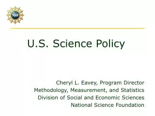 U.S. Science Policy