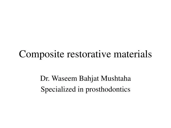 composite restorative materials