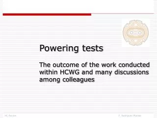 Powering tests