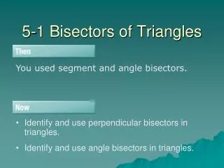 5-1 Bisectors of Triangles