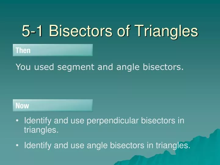 5 1 bisectors of triangles