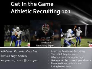Get In the Game Athletic Recruiting 101