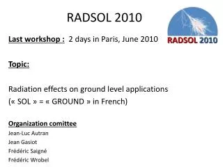 RADSOL 2010