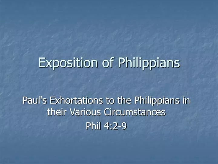 exposition of philippians