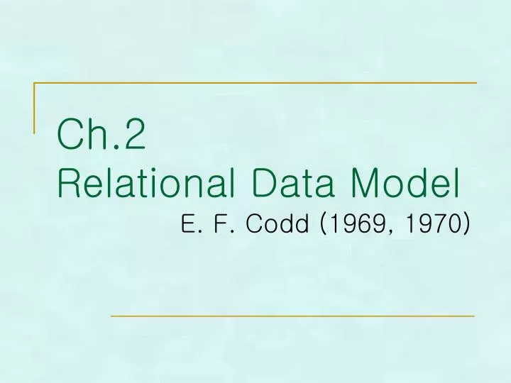 ch 2 relational data model