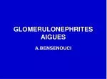 GLOMERULONEPHRITES AIGUES - slide 1