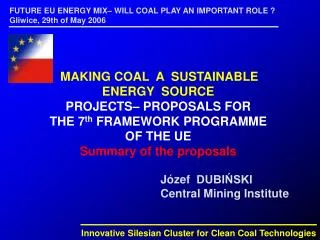 Innovative Silesian Cluster for Clean Coal Technologies