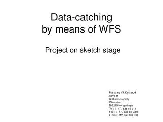 Data - catching by means of WFS