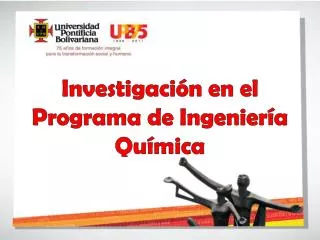 investigaci n en el programa de ingenier a qu mica