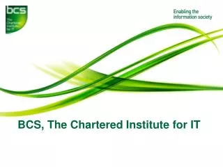 BCS, The Chartered Institute for IT