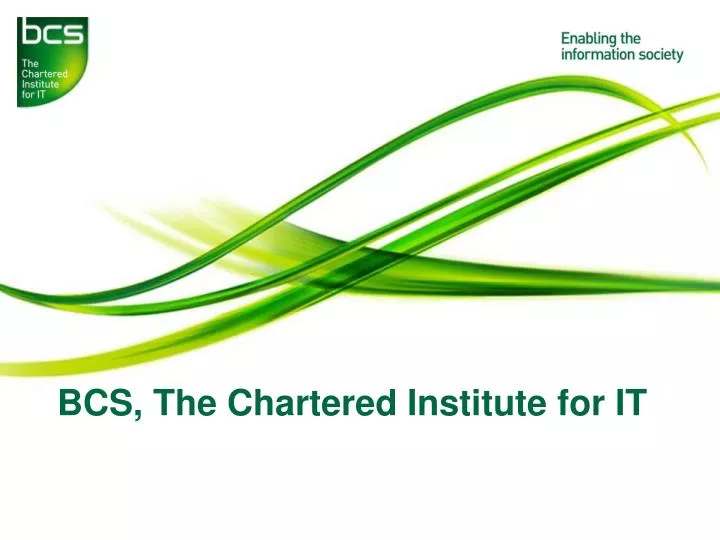 bcs the chartered institute for it