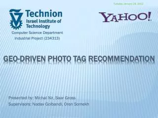 Geo-driven photo tag recommendation