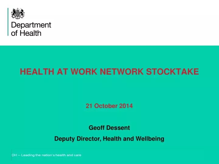 health at work network stocktake