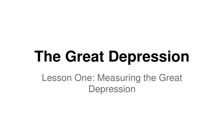 the great depression